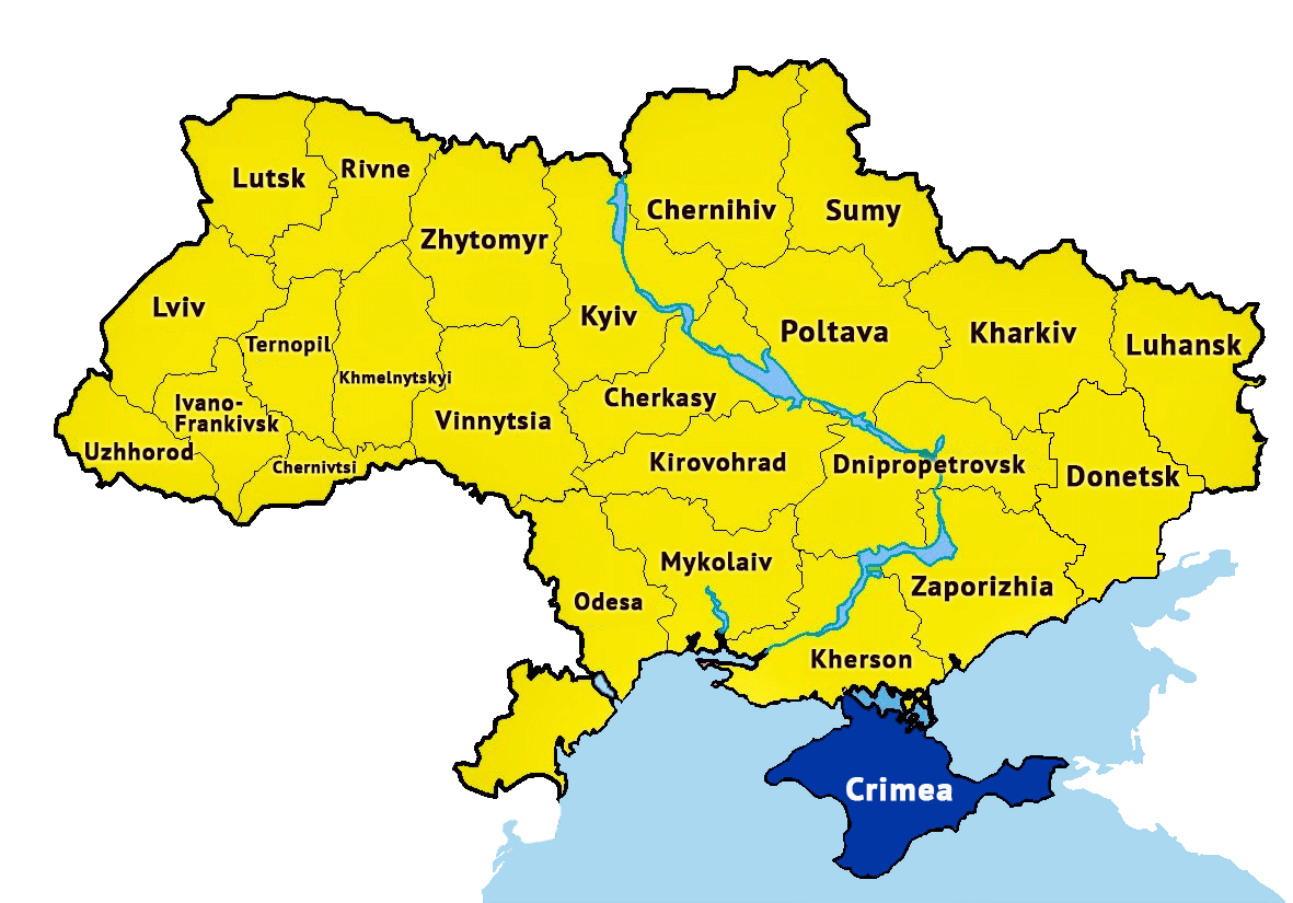 map of the former ukraine